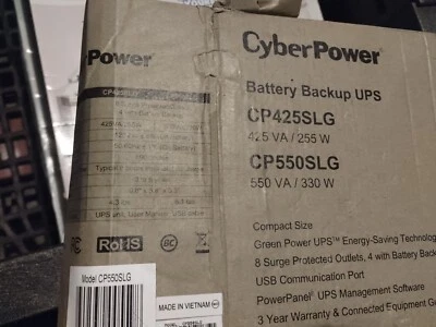 CyberPower CP550SLG 330W 8-Outlet Standby UPS System - Image 1 of 2