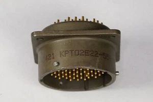KPT02E22-55P ITT Cannon Circular Connector Male Receptacle 55 Pos Gold SolderCup - Picture 1 of 4
