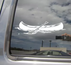 Canoa Boat - Whitewater Fishing Car Auto Window Vinyl Decal Sticker 10149 - Foto 1 di 2