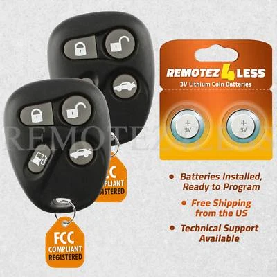 2 for 1998 1999 2000 Cadillac Deville Keyless Entry Remote Car Key Fob 444 - Image 1 of 4