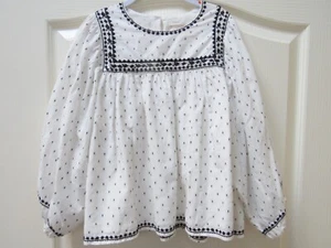 Next Girl's Smock Tunic Top Age 9 White Embroidery Boho Hippie India Peasant - Picture 1 of 4