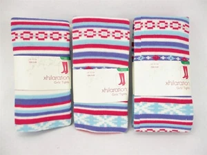 LOT of 3x Tights Snowflakes 4-6 Girl blue/purple/pink winter holiday Xhilaration - Picture 1 of 2