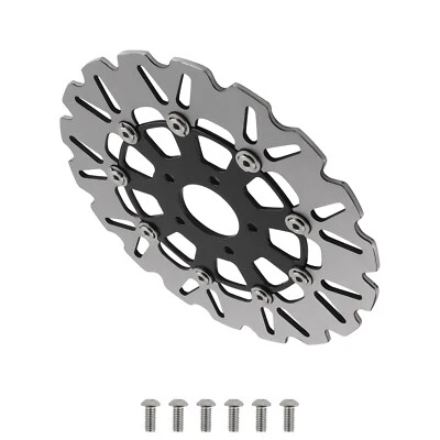 Front Brake Disc 11.8" for Harley-Davidson Touring/Trike/Softail 2008-2024 Black Foto 1 de 4