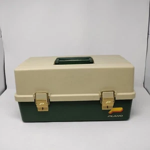 Vintage Plano Angeln 3 Fächer zwei Riegel abschließbarer Tackle Box 1730 leer - Bild 1 von 23
