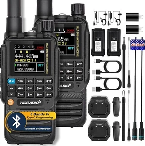 TD-H3 GMRS Radio Portable, Type C & Programmation Sans Fil Walkie Longue Portée 8 Bandes - Photo 1/8
