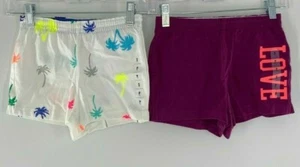 Lot of 2 Old Navy Girls Small 6-7 Shorts Elastic Waist Printed Gym Dance Play - Picture 1 of 5