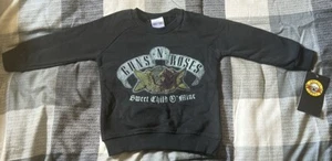 Toddler 12M Guns N Roses Sweet Child O’ Mine Black Long Sleeve Pullover NWT - Picture 1 of 3