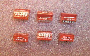 QTY (36) 5 POSITION PIANO DIP SWITCH SPST SEALED 76PSB05S GRAYHILL NOS 2 TUBES - Picture 1 of 1