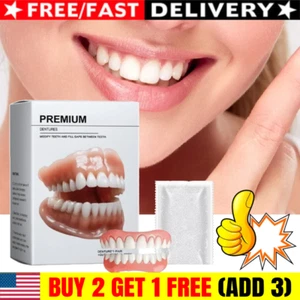 HZA Premium Custom Dentures,Smileasego Dentures False Teeth Set New ` - Picture 1 of 9