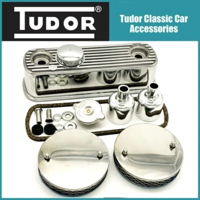 MG Midget 1958-70 Engine Dress Up Kit Rocker Cover, Rad Cap, Dash Pots, Filter - Image 1 of 4