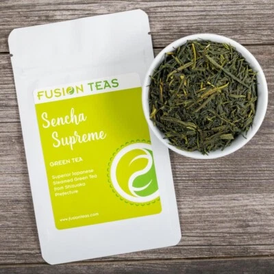 Sencha Supreme Japanese Green Tea - High Quality Loose Leaf - Fusion Teas