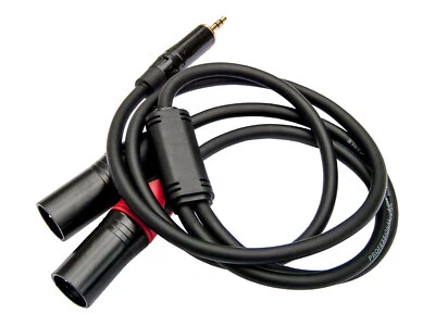 Adapterkabel 1m 2x XLR male auf 3,5mm Mini Klinke für Laptops, Handy, MP3 Player - Bild 1 von 4