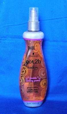 got2b Kinkier Double Curling Power Spray Gel Gloss Define Curly Hair Schwarzkopf Foto 1 de 3