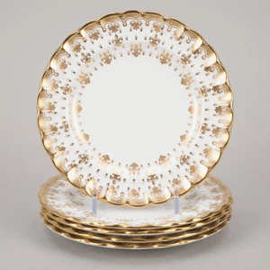 Set of 5x 6 ⅜" Bread Plates, Fleur de Lys Gold by Spode - Picture 1 of 11