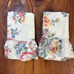 Lote de 2 fundas de almohada vintage Ralph Lauren Dylans Grove algodón king floral W21 - Imagen 1 de 7