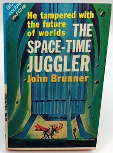 VINTAGE 1963 ACE DOUBLE F-227 THE SPACE -TIME JUGGLER/ASTRONAUTS/J.BRUNN VFN+/NM - Picture 1 of 4