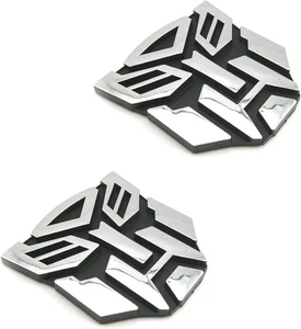 2 Stück im Set Transformers Emblem - 3" hoch für Auto Autobot Aufkleber Paar Chrom F - Bild 1 von 2