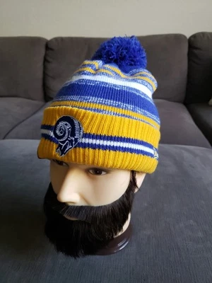 Los Angeles Rams 2021 New Era Historic Sideline Tejido Puños Pom Gorro ¡RARO! NUEVO Foto 1 de 4