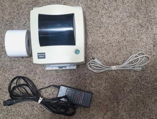 Zebra LP2844 Direct Thermal Label Printer, USB Cord, Power Cord - Image 1 of 1
