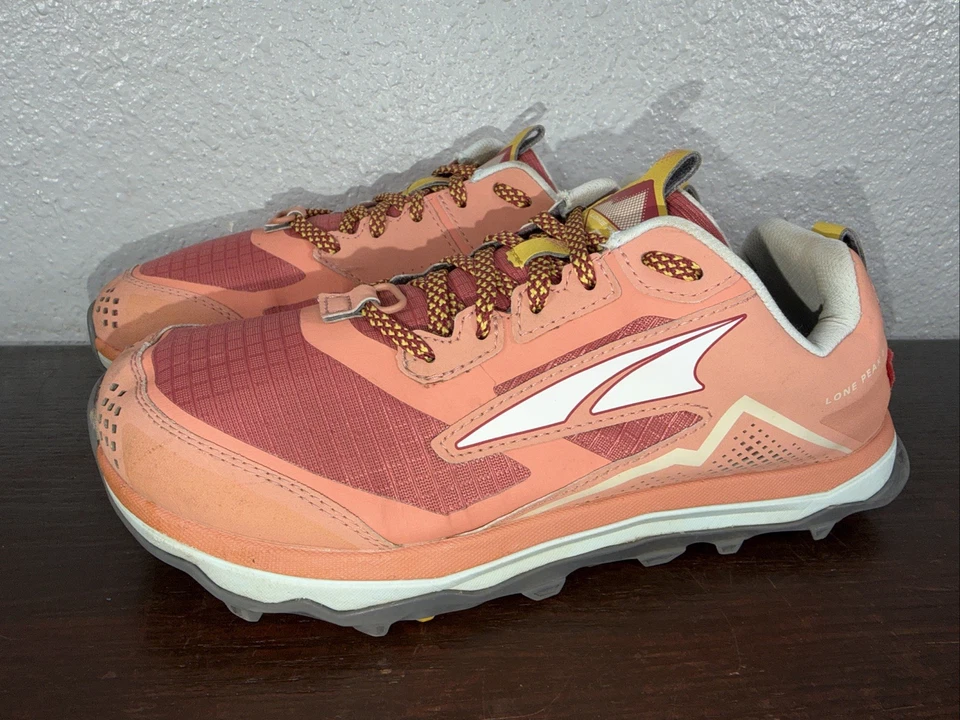 Altra Lone Peak 5 Womens Size 8.5 Shoes Rose Coral Pink Trail Running Sneakers - Image 1 of 4
