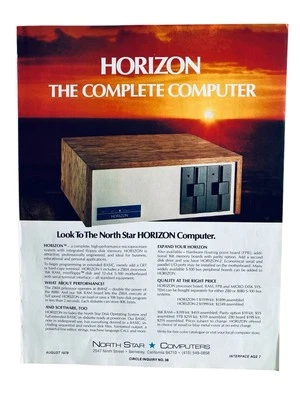Anuncio impreso por computadora North Star Horizon 1978 Berkely California 8,5x11 anuncio tecnológico de colección Foto 1 de 2