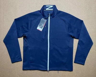 Chaqueta para hombre Zero Restriction L Z500 serie Tour cremallera completa azul marino nueva con etiquetas Foto 1 de 4