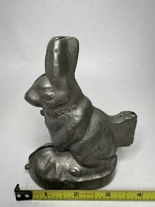 Stampo gelato cioccolato coniglietto coniglio cerniera vintage #189 peltro E & Co. 5" B25 - Foto 1 di 8