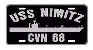 USS NIMITZ CVN 68 License Plate Military Sign USN P01 - Picture 1 of 1