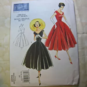 Abito Vogue Vintage 1172 Petite Modello Classico 1957 Tg 14-20 Vintage Non Tagliato - Foto 1 di 1