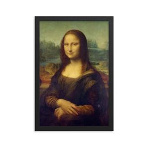 Mona Lisa by Da Vinci - Renaissance Framed Art Print Wall Decor, Famous Painting - Picture 1 of 6