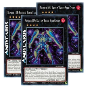 3x NUMBER 105: BATTLIN' BOXER STAR CESTUS • Common • LD10 EN042 • 1Ed • Yugioh! - Bild 1 von 1