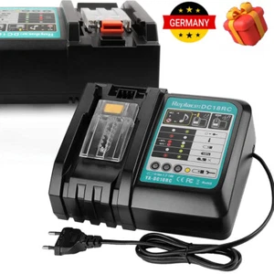 DC18RC Ladegerät Für makita Schnellladegerä 18V Akku BL1850,DC18RA,14,4-18V Akku - Bild 1 von 13