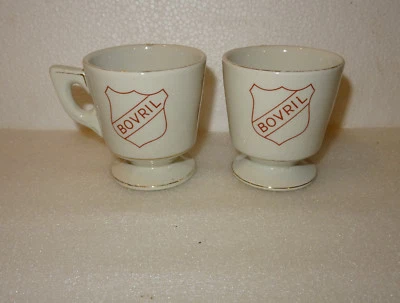 LOT DE 2 TASSES PUB PUBLICITAIRE BOVRIL GENRE VIANDOX OU OXO. MADE IN ENGLAND - Photo 1/4