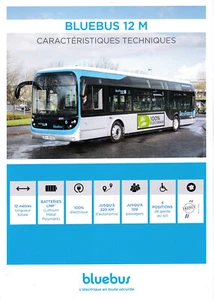 2 LOT 2019 BLUEBUS 6 M & 12 M Models, 2-Page Sales Sheets From France - Picture 1 of 2