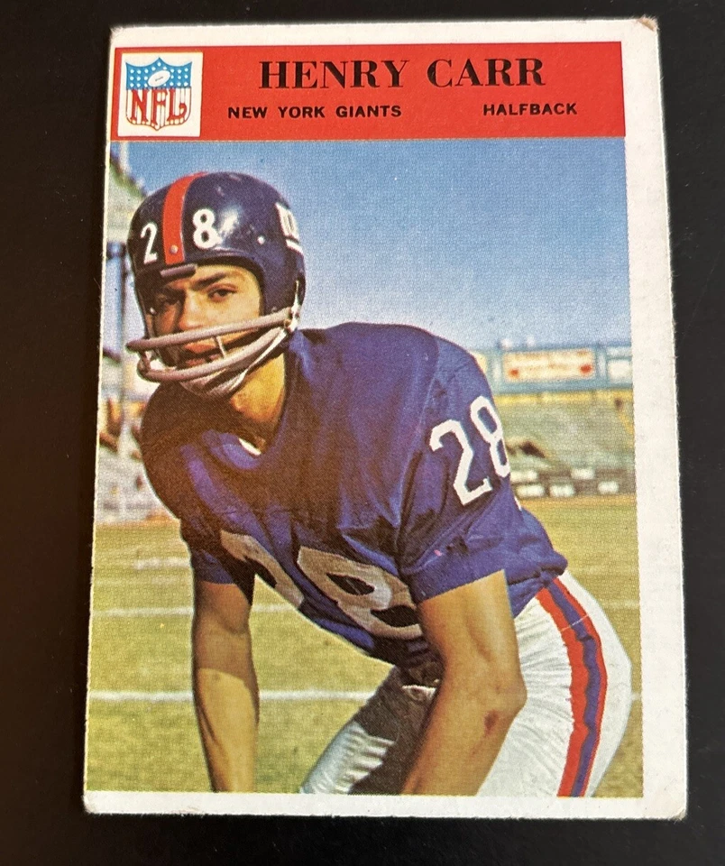 1966 Philadelphia Gum Football # 120 Henry Carr New York Giants - Image 1 of 2
