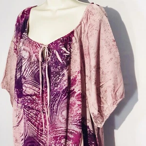 Top blusa donna Beverly Drive taglia 16/18 mondiali rosa pavone nuda viola buco della serratura - Foto 1 di 11