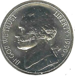 1990-P Philadelphia XF to Uncirculated Jefferson Nickel Five Cent Coin!