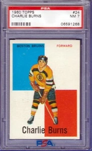 Charlie Burns Rookie 1960-61 1960 Topps #24 PSA 7 - Picture 1 of 2
