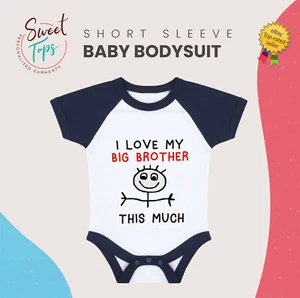 ICH LIEBE MEINEN GROSSEN BRUDER SO VIEL JUNGEN BABY BODY ANZUG MITWACHSENDE WESTE KIND KINDER GESCHENK - Bild 1 von 1