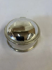 Vtg Silver Plated Travel Candle NEW NEVER BEEN USED 2 1/4”Wx1 3/8”H - Picture 1 of 13