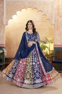 INDIAN WEAR LEHENGA CHOLI BOLLYWOOD PARTY PAKISTANI NEW DESIGNER NEW WEDDING - Picture 1 of 14