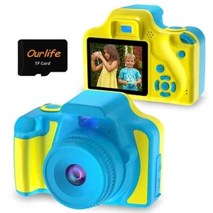Ourlife Kids Camera 080P HD Digital Video Toddler with MP3 music player 8Gb SD - Picture 1 of 7