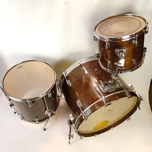 Pearl All Maple 22,13,16" Drum Set "Walnut Lacquer" 8Ply Vintage 70s Bass/2-Toms - Picture 1 of 24