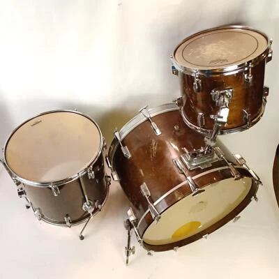 Pearl All Maple 22,13,16" Drum Set "Walnut Lacquer" 8Ply Vintage 70s Bass/2-Toms - Image 1 of 4