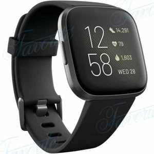 NUOVO Smartwatch Fitbit Versa 2 Salute e Fitness Autentico Activity Tracker - Nero - Foto 1 di 12