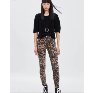 Zara Trafaluc Leopard Print Hi-Waist Skinny Jeans - 0327 / 221 / 051- Sz. 2 NEW - Picture 1 of 8