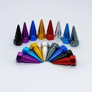 4x Metal Spike Wheel Valve Stem Tire Caps For Car/Bike/Truck Dust Cover -7Color↔ - Picture 1 of 26