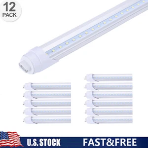 12Pack 8 Foot Led Shop Lights 45W HO Base T8 Rotatable 8FT R17D Led Tube Light - Picture 1 of 12