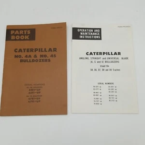 2 Caterpillar Tractor Co. Bulldozer Parts Books 4A & 4S Form UE33731 & FE045051 - Picture 1 of 9
