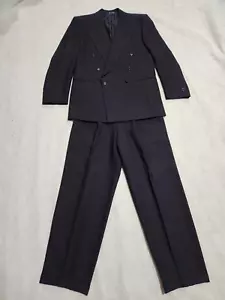 Pal Zileri EU 48R Azul Lana Doble Pecho Traje Pantalones Chaqueta Italia 32 x 29 - Imagen 1 de 20
